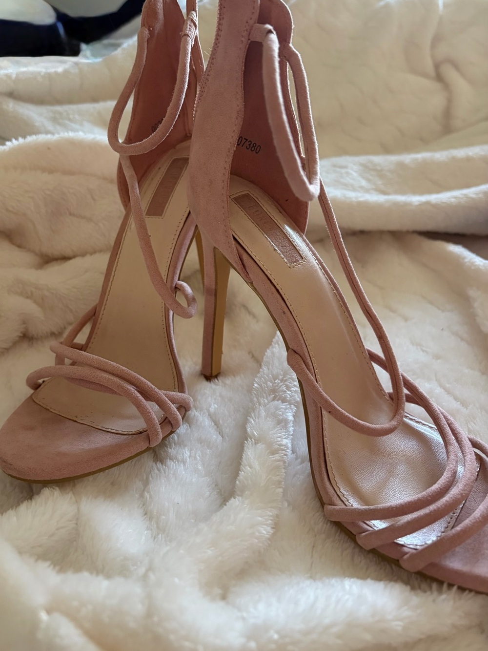 Forever 21 Blush Pink Strappy High Heel Sandals